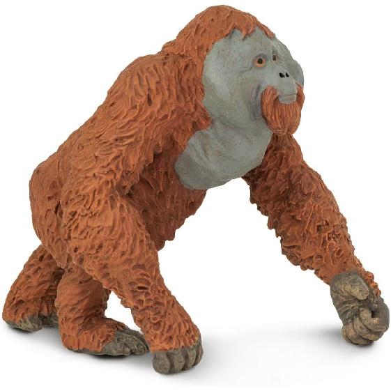 Safari Ltd. Male Orangutan Figurine - Lifelike 4.25  Hand-Painted Wildlife Figure - Educational Toy for Boys, Girls & Kids Ages 3+