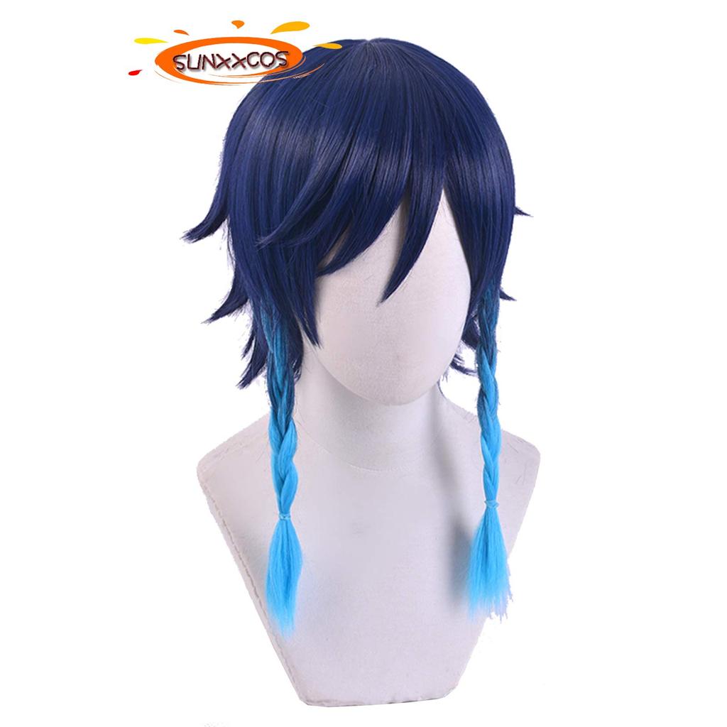 SUNXXCOS Genshin Project Genshin Heat-Resistant Cosplay Wig with Net, Cosplay Prop, Haro Costume (Venti Wig)