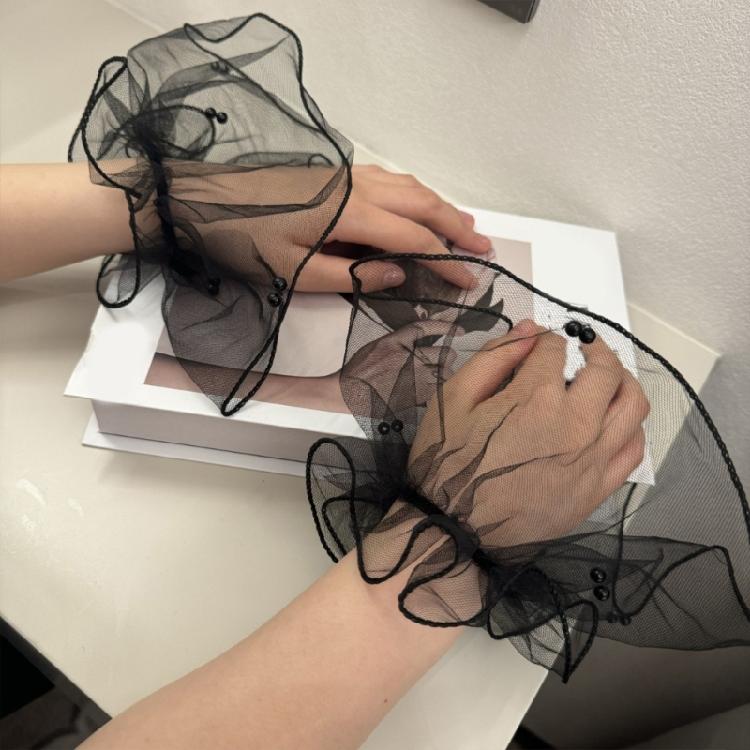 Elegant Sheer Lace Arm Sleeves Protectors Elastic Cuff Sleeves For Wedding Event Dressingup Decorative Arm Accessories