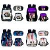 Set de Mochila Estudiantil Blackpink con Material de Nylon y Diseño Creativo para Uso Diario