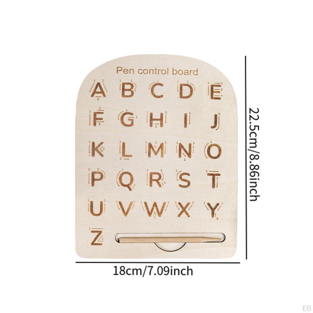 Double Sided Exercise Board Tracing Early Educational Toy with Pencil Wooden for