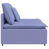 Modular Sofa Center Module with Cushions Jeans Blue 100 Cm