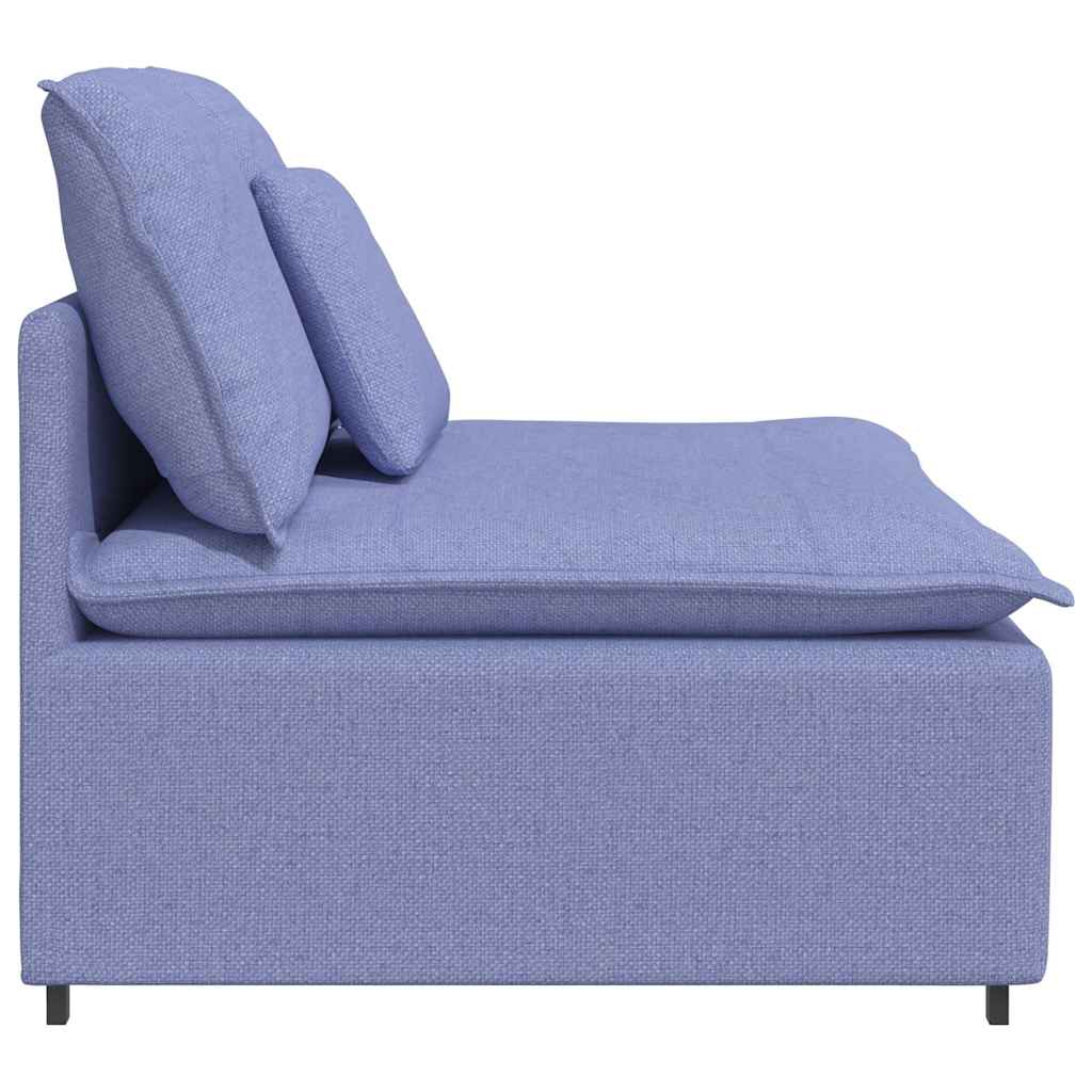 Modular Sofa Center Module with Cushions Jeans Blue 100 Cm