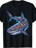 Colorful Tiger Shark Marine Life Ocean Animal T-Shirt