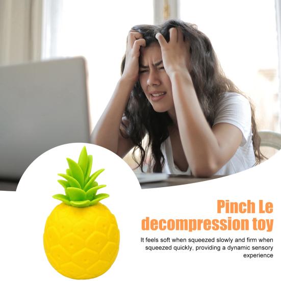 Fake Pineapple Toy Stress Relief Toy Realistic Squeeze Fidget Slow Rebound Fruit Sensory for Anxiety Reduction Shaped