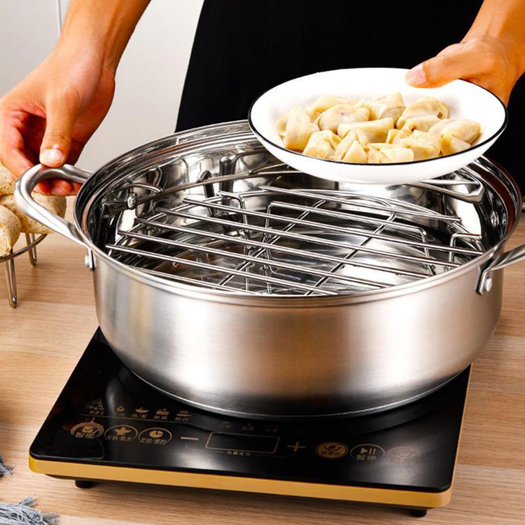 1pcs Round Steamer Rack Cooking Rack Multi-use Rust-proof Steaming Rack Fits Air Fryer/Stockpot/Pressure Cooker