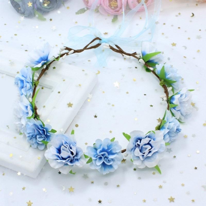 Flower Headbands Women Bride Flower Crown For Wedding Party Supply Floral Garlands Crown Hair Wreath Floral Headbands
