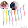 8 Stück Häkelnadeln Ergonomisches Griffdesign Strickwerkzeug Mehrfarbige Aluminium-Stricknadeln Für Arthrose Hände