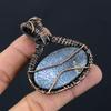 Dendrite Opal Gemstone Pure Copper Wire Wrapped Handmade Jewelry Pendant