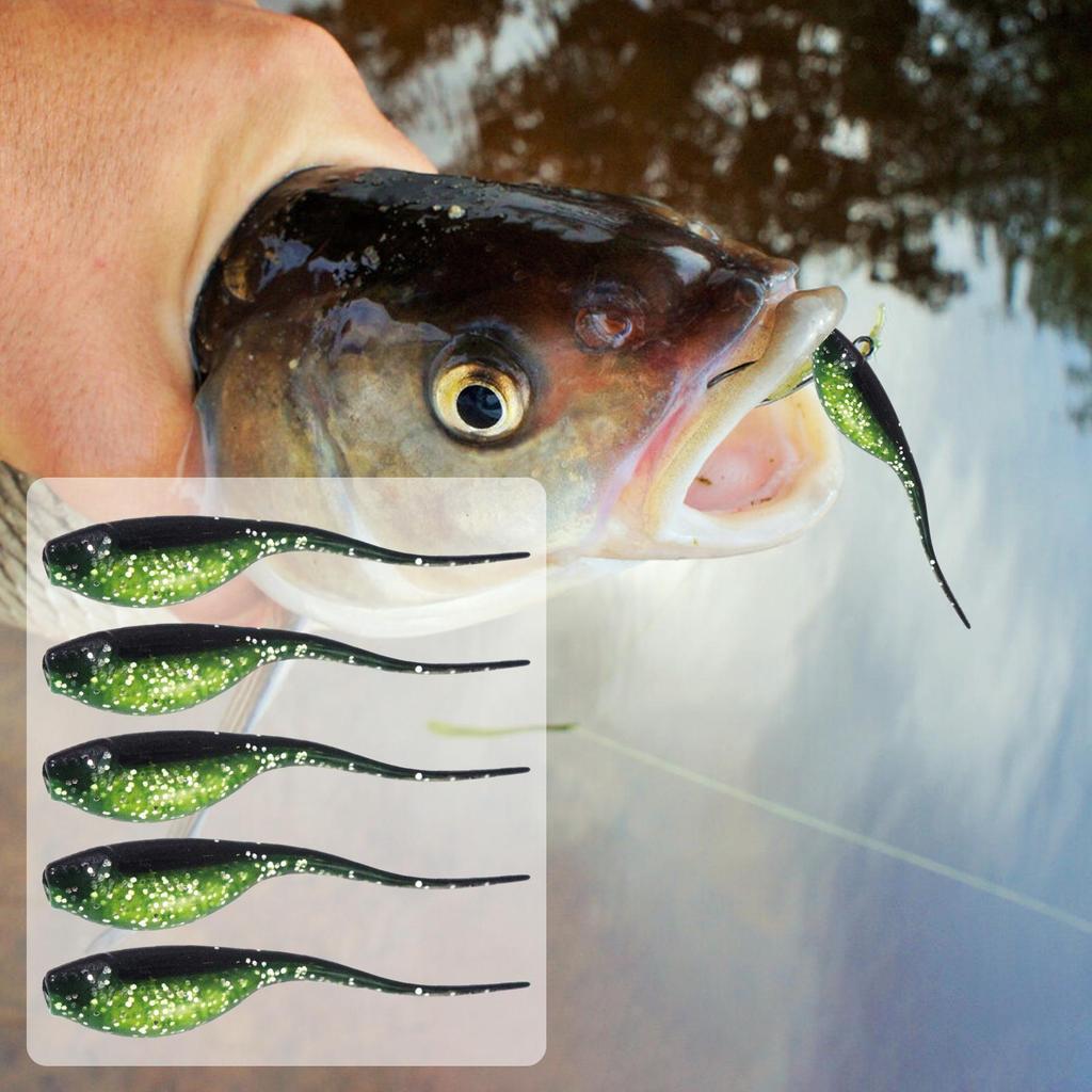 Fishing Lure Soft Compact Bass Baits Realistic Fish Luring Tools Bright Color Freshwater Angling Baits for Pond River Lake