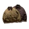 QIYOU 025: Men's Retro Patchwork Lapel Cotton Jacket - Warm Winter Casual Outerwear