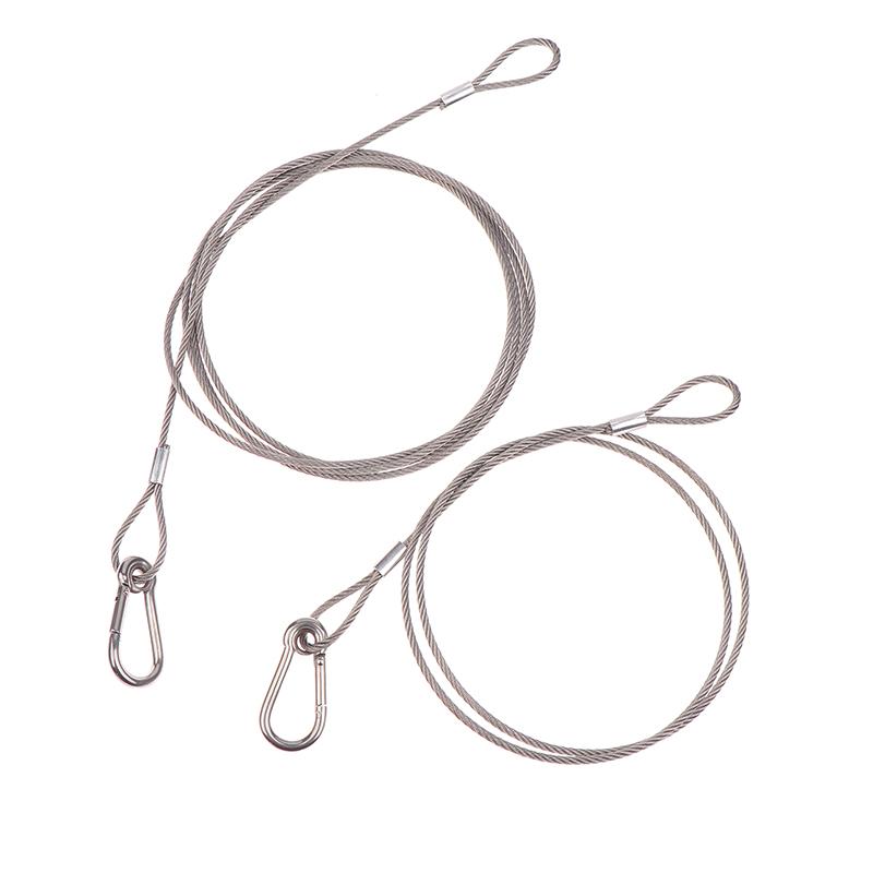 4Pcs/Lot Flexible Thin Black 1.5/2/3Mm Cable Safety Steel Lock Wire Safe Rope Locks Led Par Light Duty Quick Release Pin