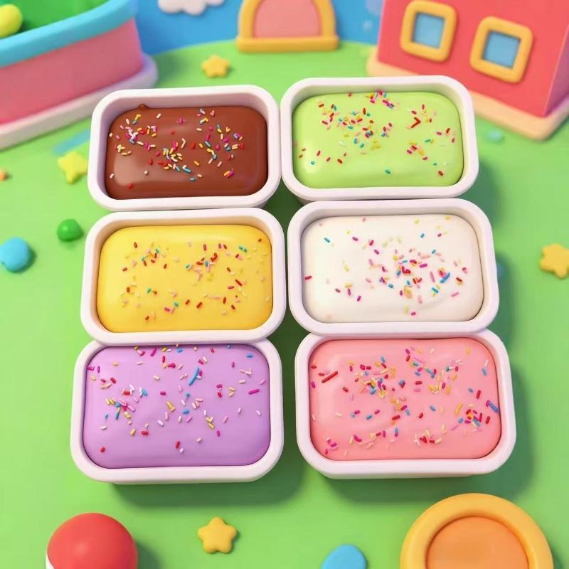 1Pcs Squishy Simulated Ice Cream Cake Slow Rebound Stress Relief Sensory Fidget Toy Gifts For Kids Adults