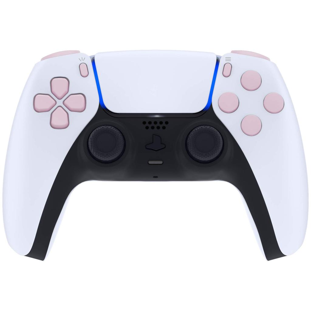 eXtremeRate Replacement for PS5 Controller and Face Compatible with PlayStation 5 Full Set of Pure Color Buttons Not Blossom D-Pad (BDM-010 & 020),