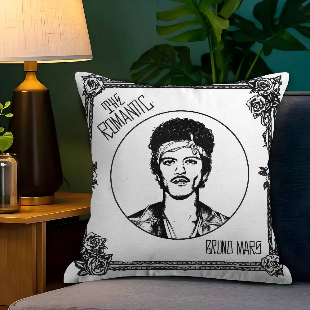 Singer Bruno Mars The Romantic Cushion Cover Decorative Pillow Sofa Home Decor Case Pillow Cases