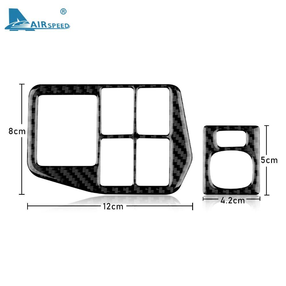 Real Soft Carbon Fiber for Toyota Prius 2010 2011 Accessories Interior Trim Car Headlight Side Mirror Switch Button Sticker