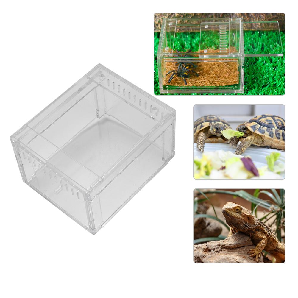 Acrylic Transparent Flameer Reptiles Insect Tank Breeding Box Pets Snakes Turtles Terrarium