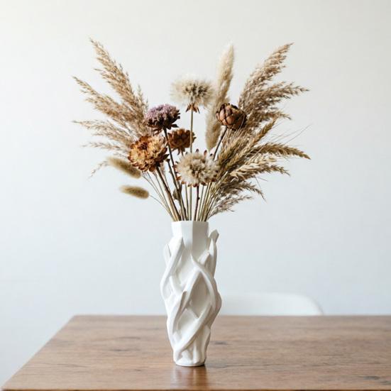 Boho Vase 3D Printed Modern Minimalist Flower Vase Tabletop Decorative Vase for Living Room Entryway Coffee Table Home Decor