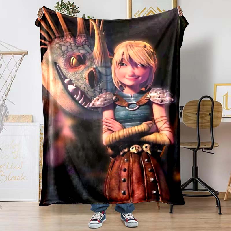 The Toothless and Light Fury Patterned Blankets Are Perfect for Beds or Other Occasions, Making Them A Perfect Gift Choice.