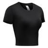 Damen Kompressionsshirt Kurzarm Sportliches Yoga Lauf T-Shirt Sommer Fitnessstudio Workout Schnelltrocknend Dehnbares T-Shirts Oberteile Baselayer