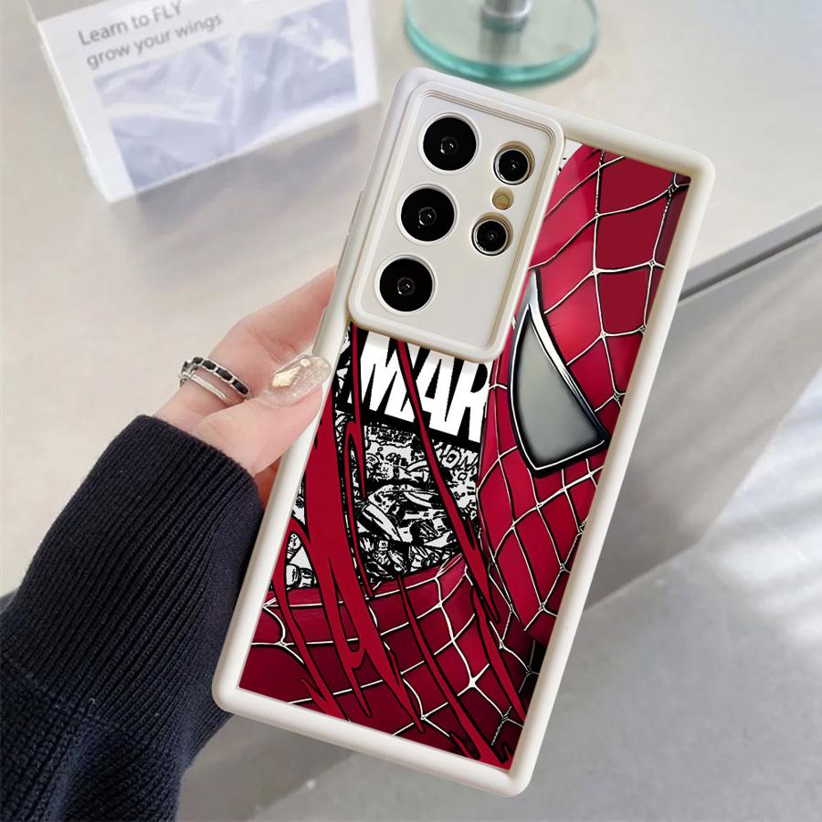 Marvel Spider-Man Soft Shell Phone Case for Samsung Galaxy S24 Plus S23 FE S24Ultra S25 Edge S20FE S25 Ultra S21 S22
