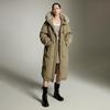 Chuyu Women's 90% White Duck Down Winter Coat with Fox Fur Collar
