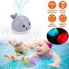 Non-Toxic Baby Light Up Bath Toys Whale Automatic Sprinkler Bathtub Toys Pool Bathroom Shower Bath Toys For Toddlers Infant Kids Children Gift