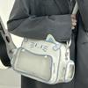 Preppy Style Cute Cat Itabag JK Kawaii Y2K Shoulder Bag Creative Transparent Pocket Bag  Outdoor