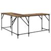 L Shaped Corner Desk Reclaimed Wood Look 149 x 149 x 75 cm Engineered Wood