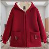 Women Autumn Winter Plus Size Warm Jacket Add Velvet Thickened Lamb Velvet Coat Outerwear