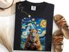Funny Capybara Shirt, UFO Capybara Abduction Tee, Starry Night Alien T-Shirt
