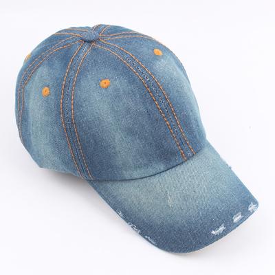 Washed Denim Edged Cap Autumn Men'S Old Retro Bare Baseball Cap Women'S Fashion Sun Hat