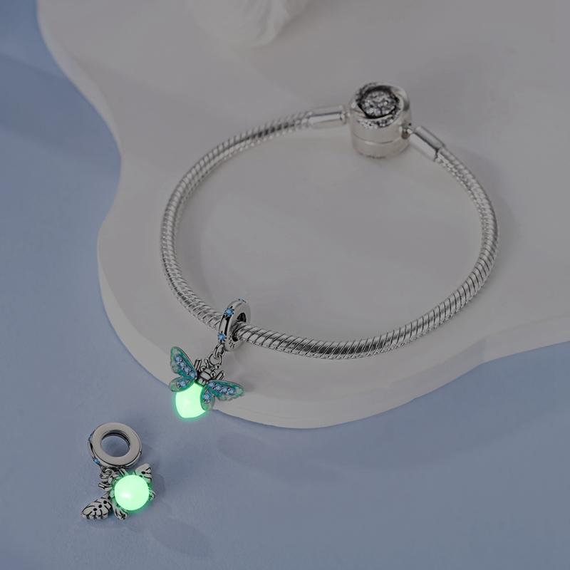 Charms Copper Original Heart Butterfly Four-Leaf Clover Charm Beads Pendant Fit Bracelet Diy Woman Jewelry Making