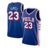 Mens Basketball Jersey Philadelphia 76ers LeBron James Style Embroidered Team Sport Shirt Winter Wear