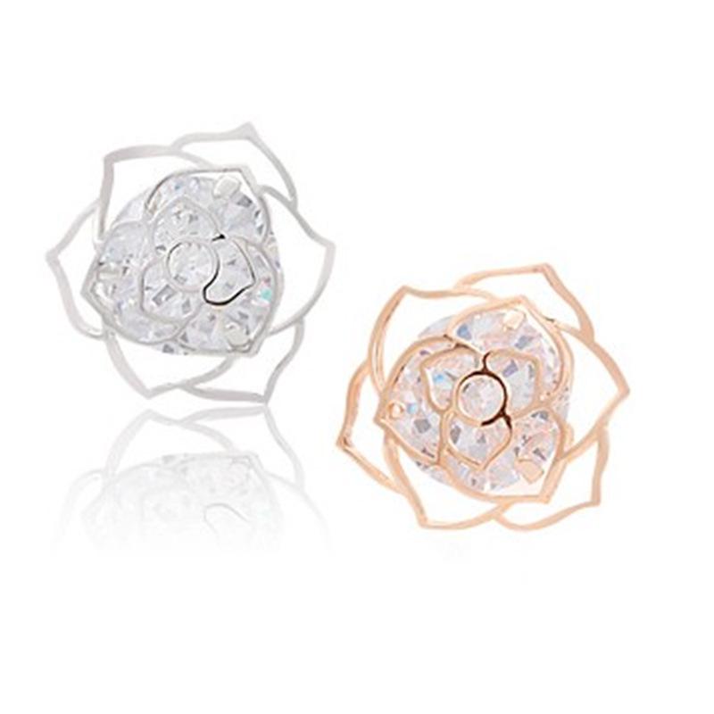 Korean Retro Rose Flower Stud Earrings - New Fashionable Accessories for Women and Students