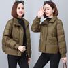 Women's 2024 Winter Korean Style Stand-Up Collar Plus Size Warm Down Jacket for Middle-Aged and Elderly