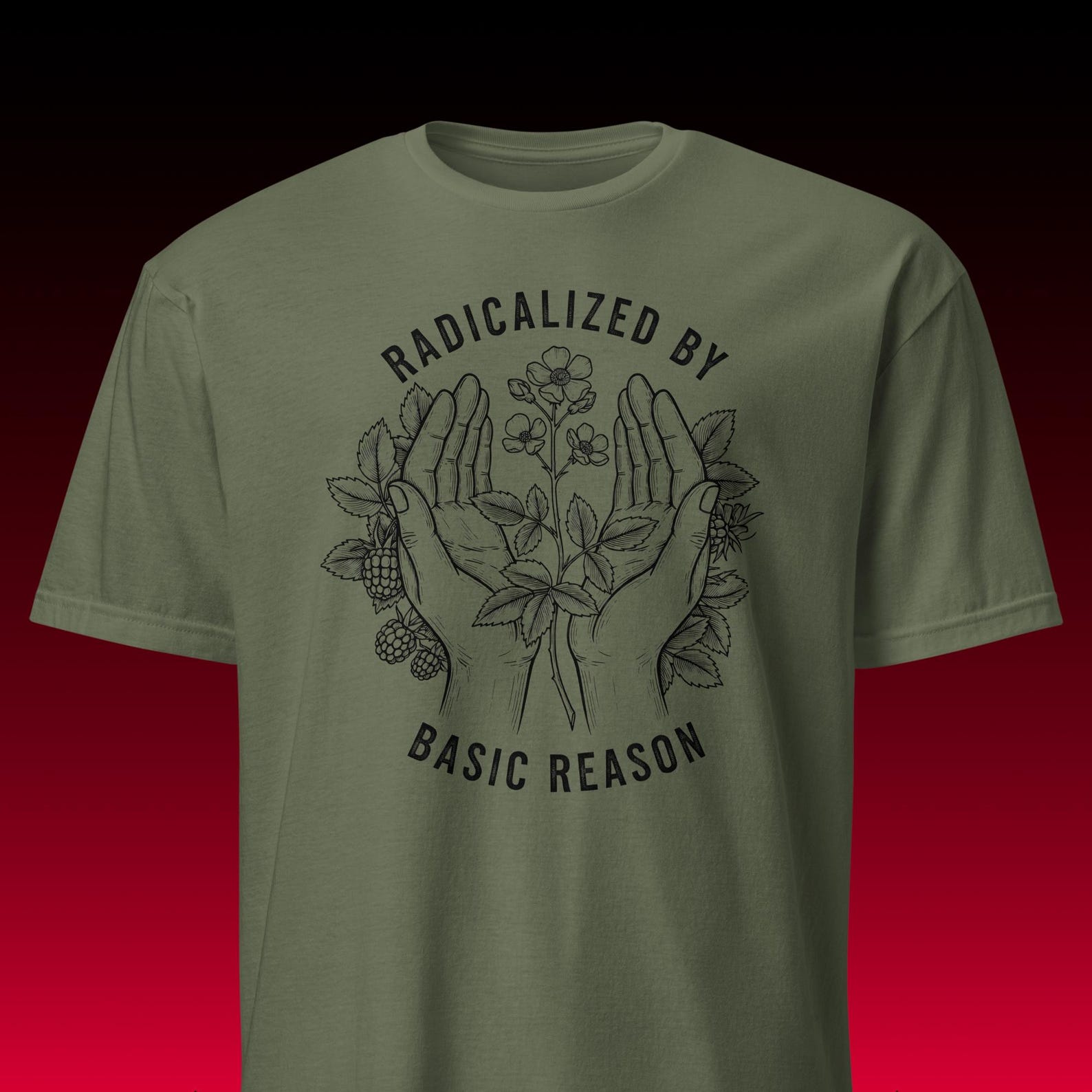 Radicalized By Basic Reason Tee | Light Academia Shirt | Intellectual Gift M