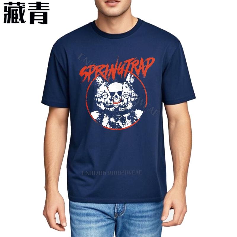 Unisexs Tshirt Quickdry Cheap Tshirt Springtrap Skull In Orange Circle Adult Minimalist Tshirt Minimalist Short Sleeve Shirt