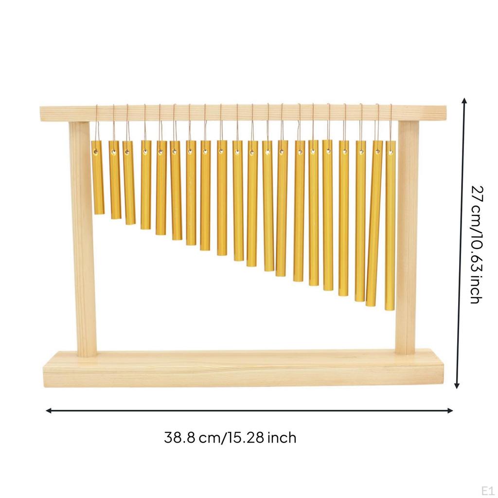 20Note Wind Chime WoodenFramed with Mallet BrightSounding Musical Percussion Instrument