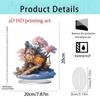 Colorful Rabbit 2D Acrylic Ornament for Easter and Valentine's Day Decor