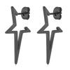 Unisex Stainless Steel Punk Stud Earrings for Men Women Black Geometry Star Cross Spike Skull Pendants Ear Jewelry Accessories