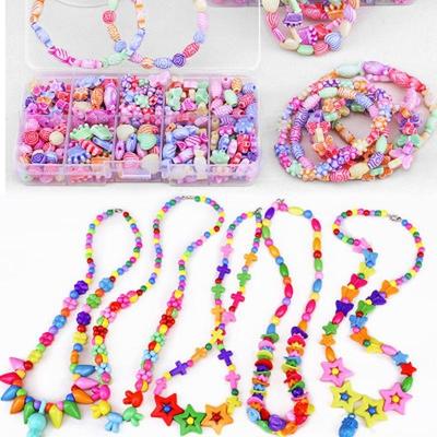 180pcs Colorful String Beads Make Up Puzzle Toys for Children DIY Necklace Bracelet Kit Toy Creative