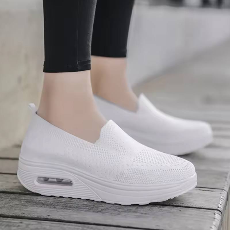 Spring Autumn Women's Swing Shoes Mesh Woman Loafers Flat Platforms Female Shoe Wedges Ladies Shoes Height Increasing Sneakers