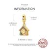 Golden Bell Charms Copper Craft Can Be Opened And Closed Dangle Pendant Fit Bangle Bracelet Necklace Handmade Jewelry