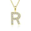 Gold Color Pendant Necklace with Chain for Women - Initial Jewelry Gift