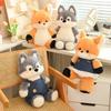 Adorable Fox And Wolf Plush Toys Soft And Cuddly Cartoon Animal Pillows For Kids