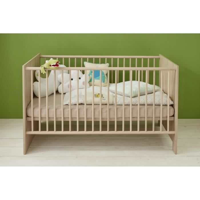 Trio Baby Room : Bed 70 X 140 Cm + Changing Table + OLIVIA Wardrobe - Oak - TREND TEAM