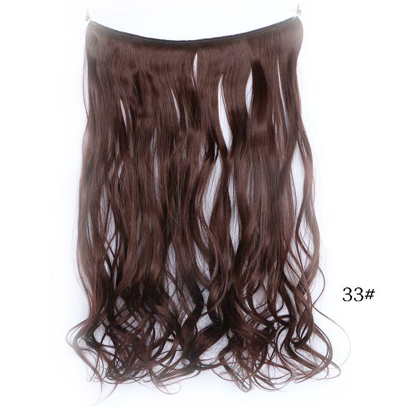 Luxurious Women Hair Extensions Long Wavy Synthetic Hairpiece 45cm For Effortless Elegance