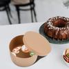 5 Pack Round Kraft Paper Cookie Boxes with Lids Cake Boxes Desserts Packaging Containers for Cupcakes, Candy,Muffin and Chocolate, 5.51x5.51x2.95