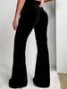 2024 Autumn/Winter Women's High-Waisted Corduroy Flare Pants - Solid Color, Wide-Leg Casual Sweatpants.